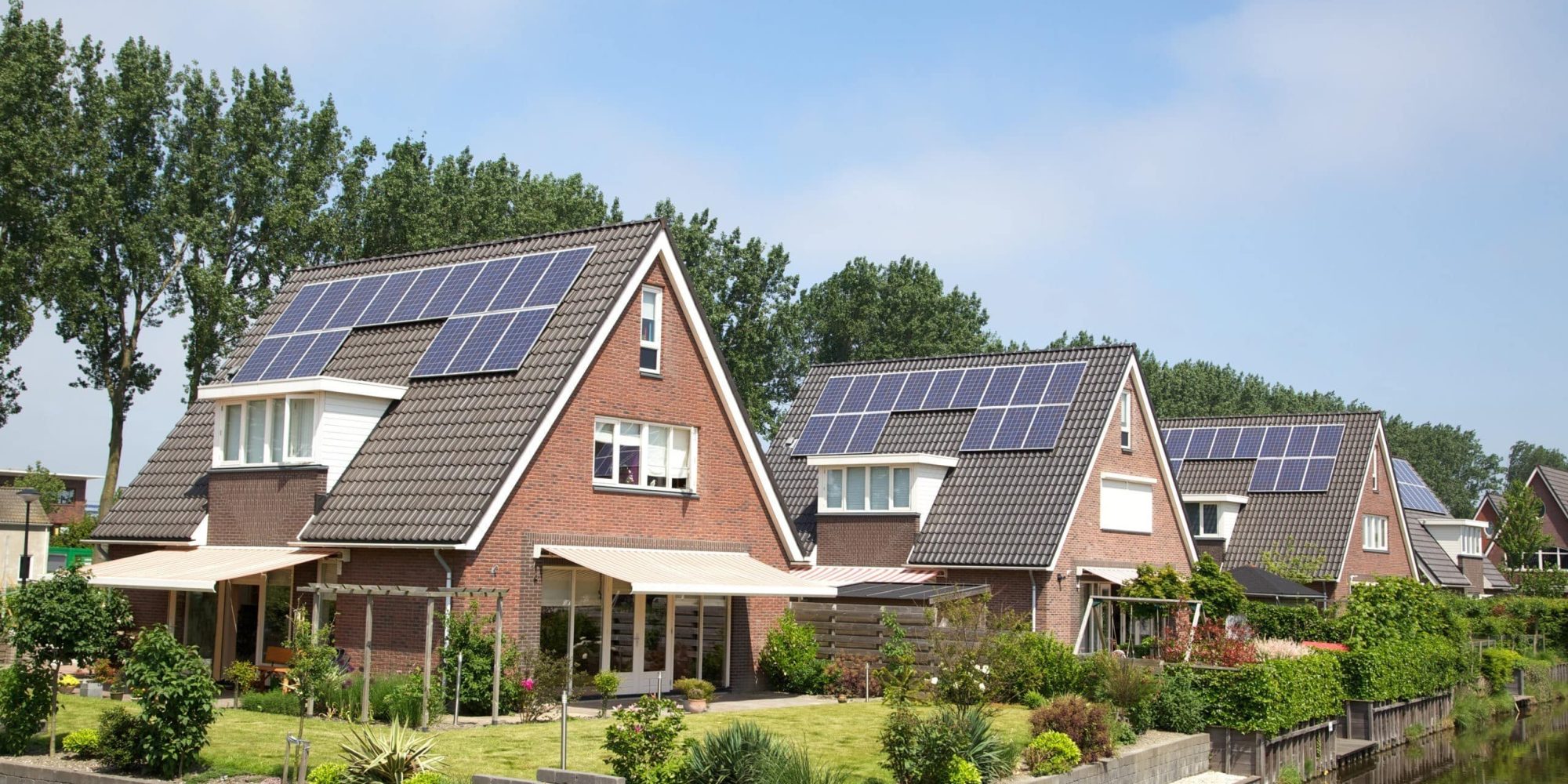 new family building with solar panels
